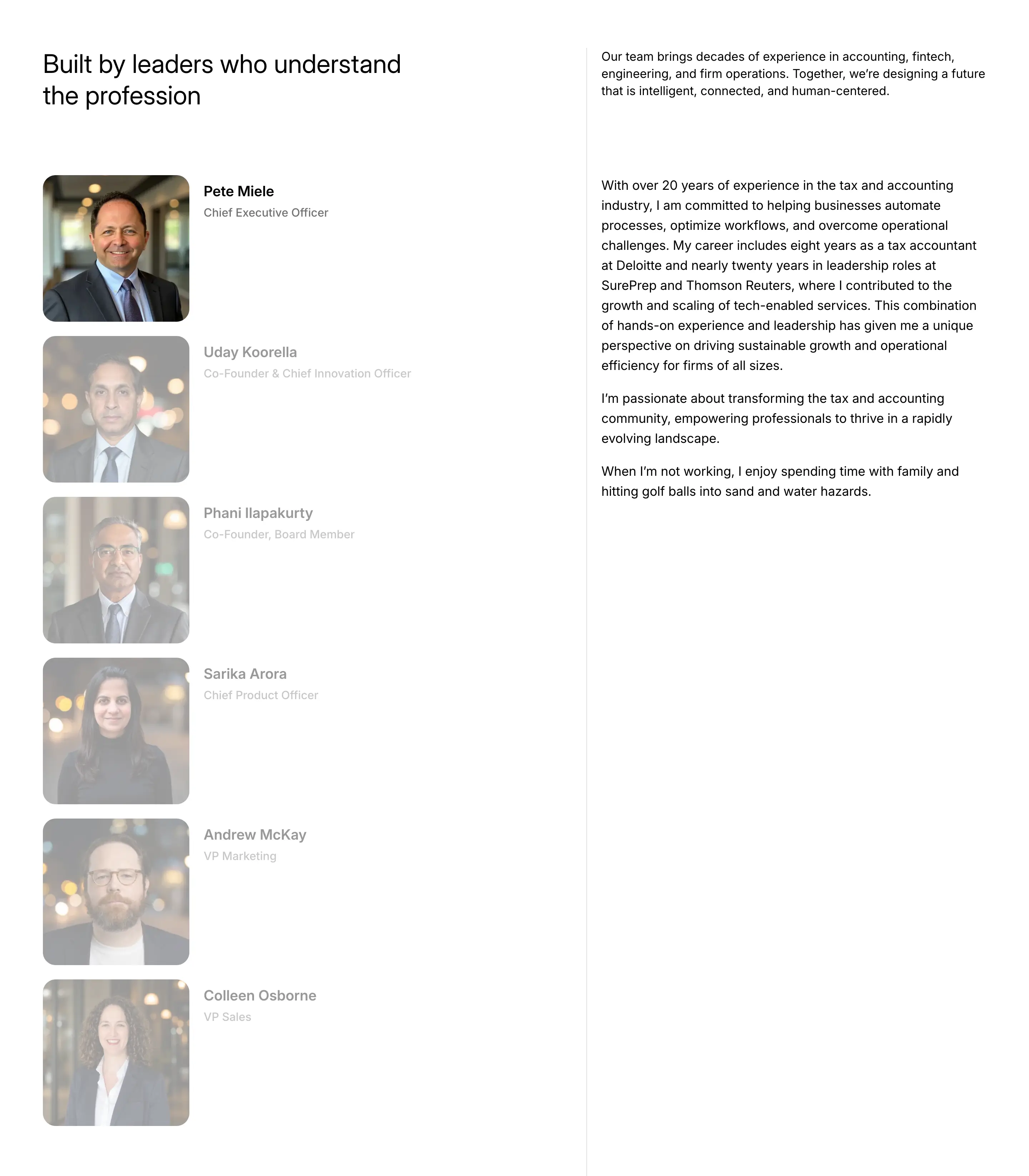 Qount Leadership Team Design