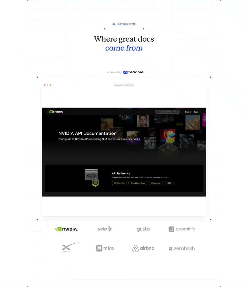 Readme Customer Showcase Design
