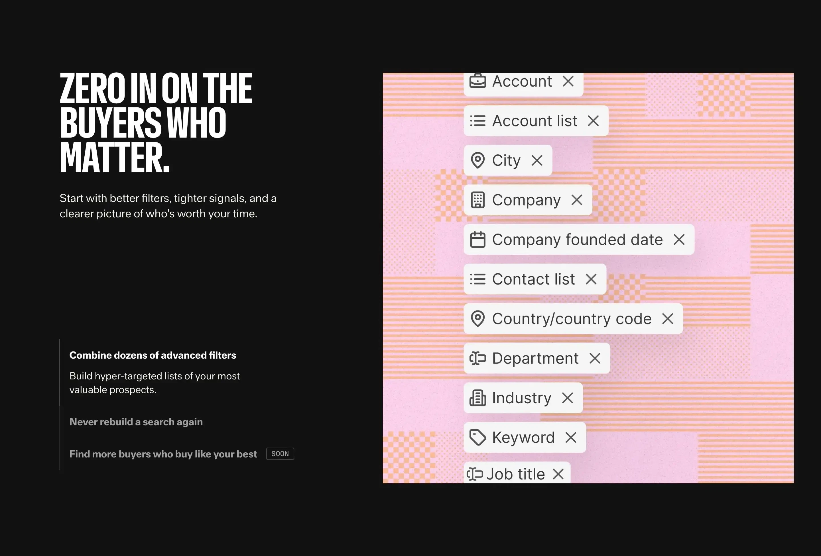 Reevo Lead Filtering Feature Section Design