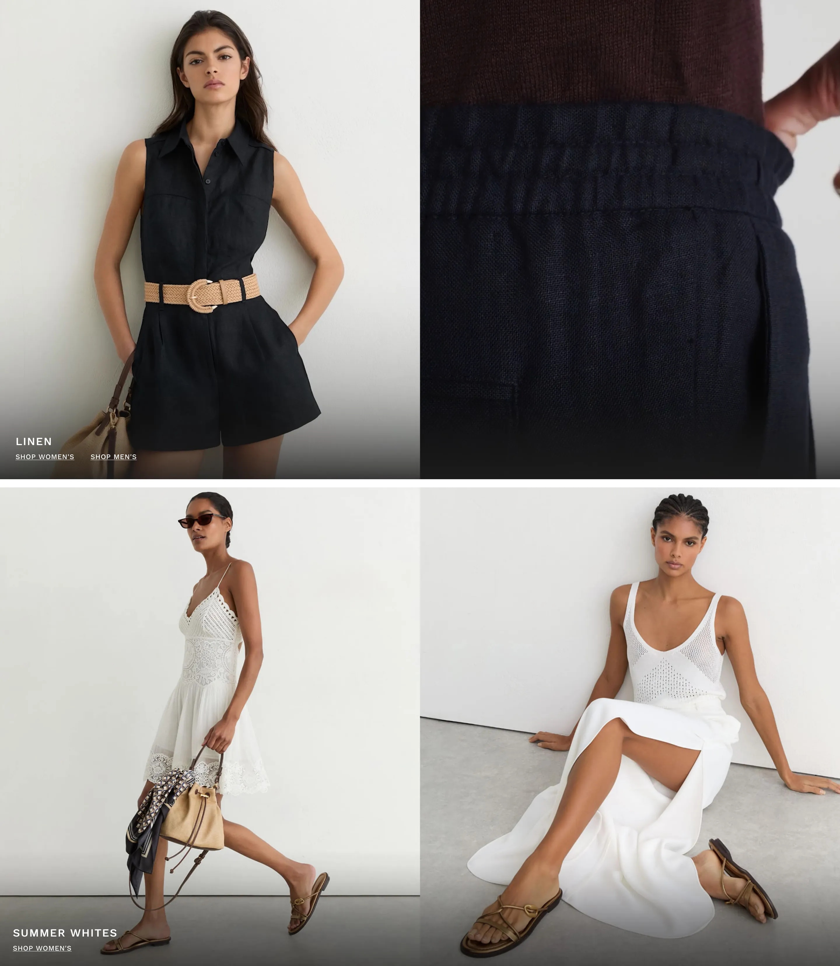 Reiss Linen Apparel Grid Design