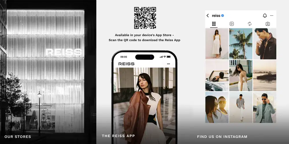 Reiss Retail Channels Multi Column Feature Design