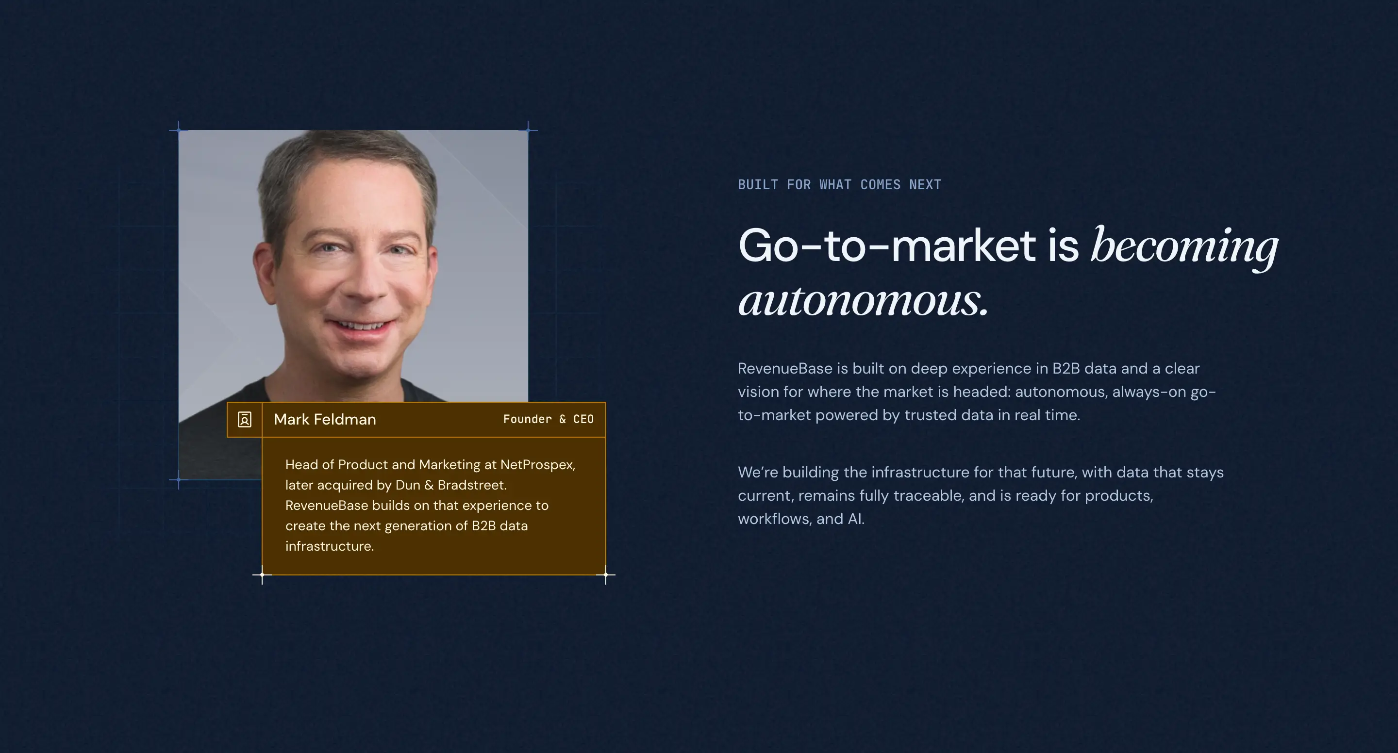 RevenueBase Executive Profile Introduction Quote Design