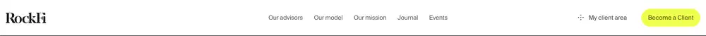 RockFi Navigation Navbar Design