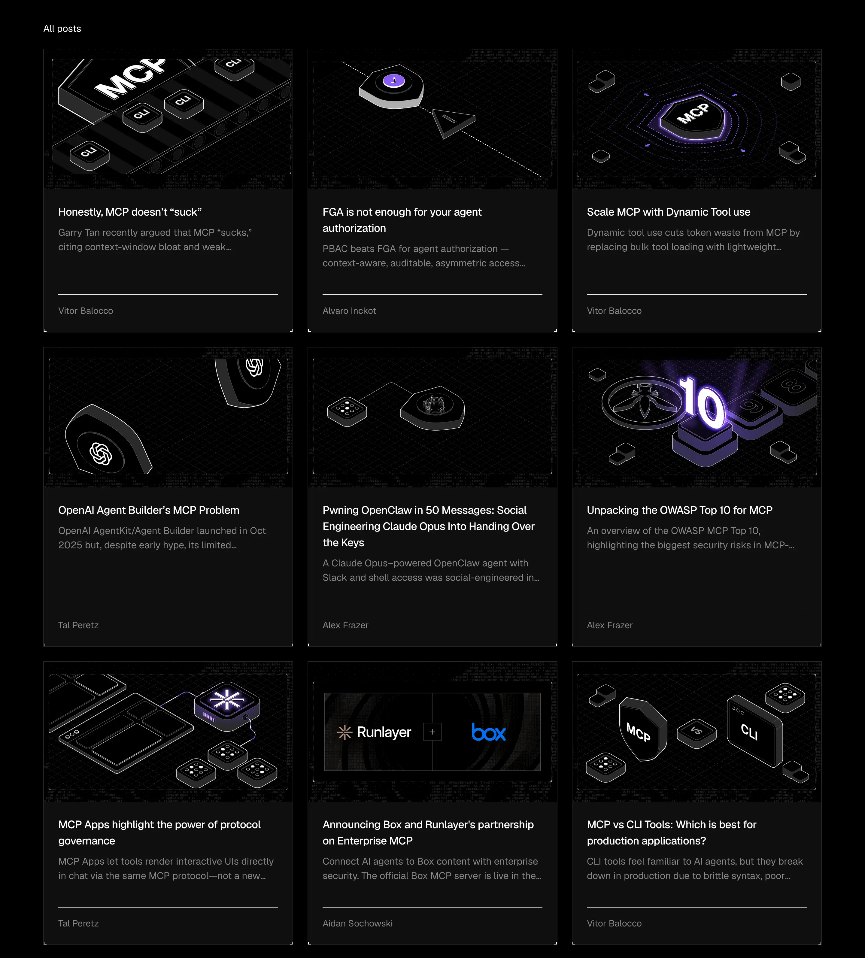 Runlayer Latest Articles Content Display Design