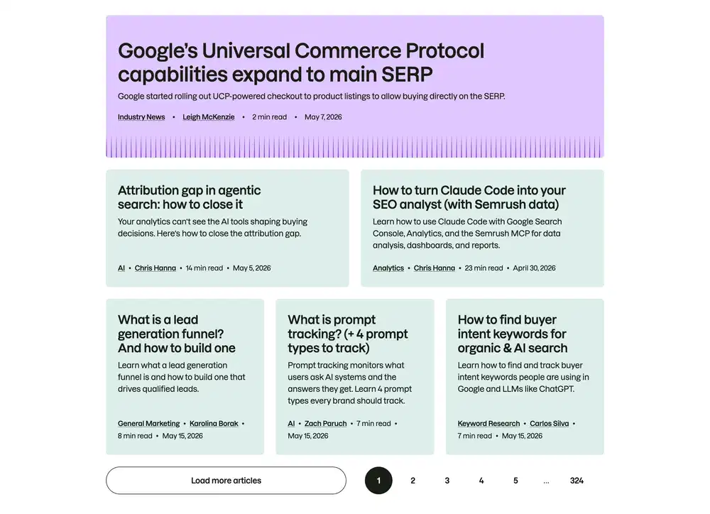 Semrush Article Grid Design