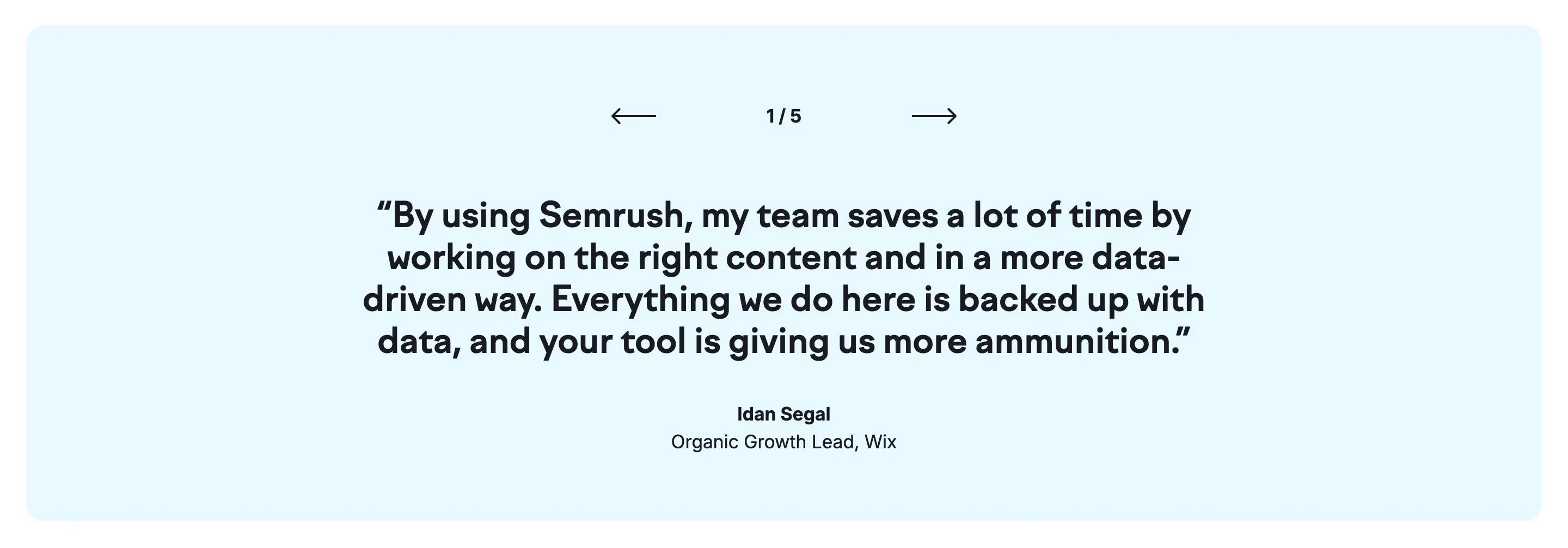 Semrush Customer Testimonial Design