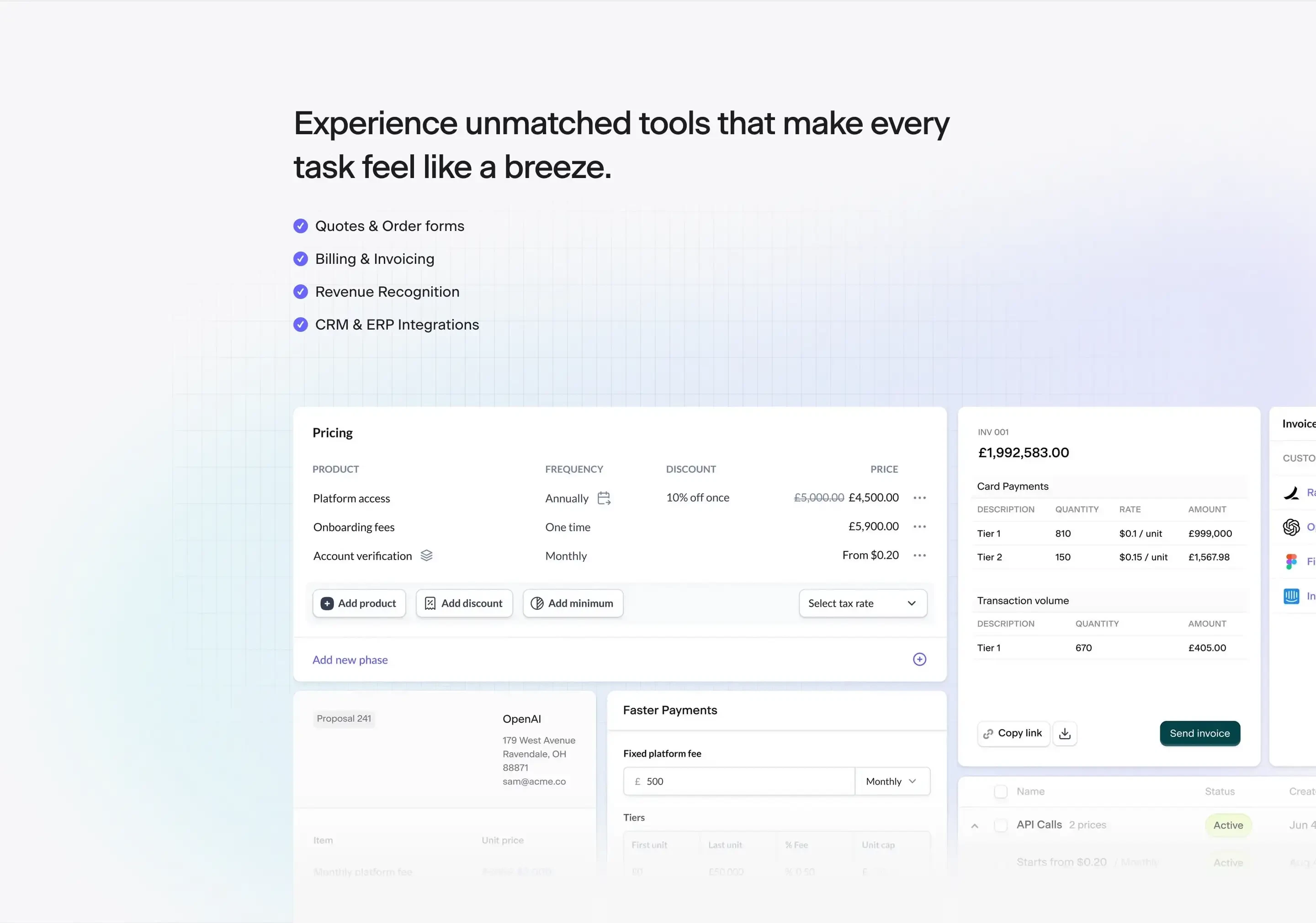 Sequence Product Capabilities Feature Section Design