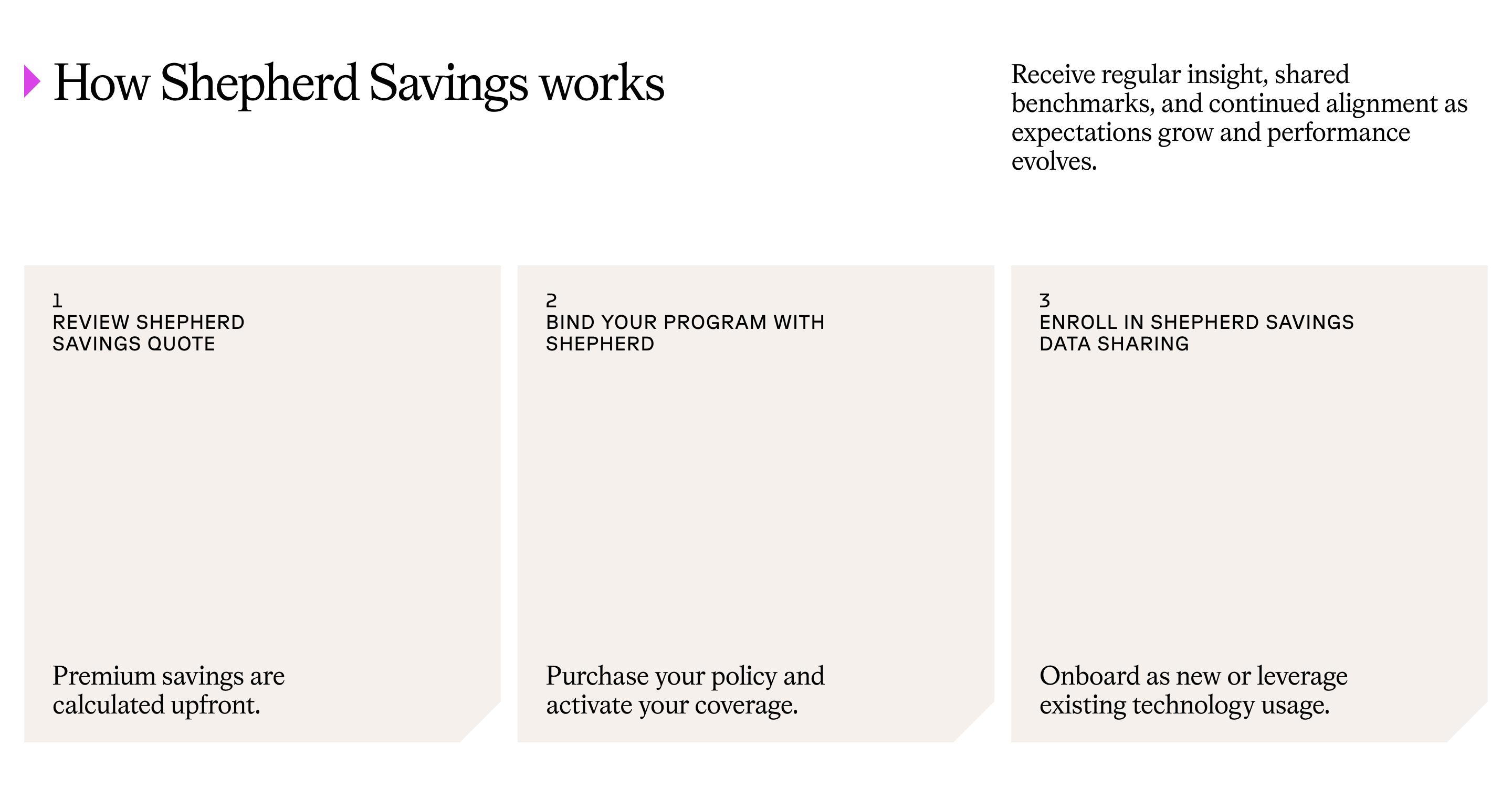 Sheperd Savings Process Design