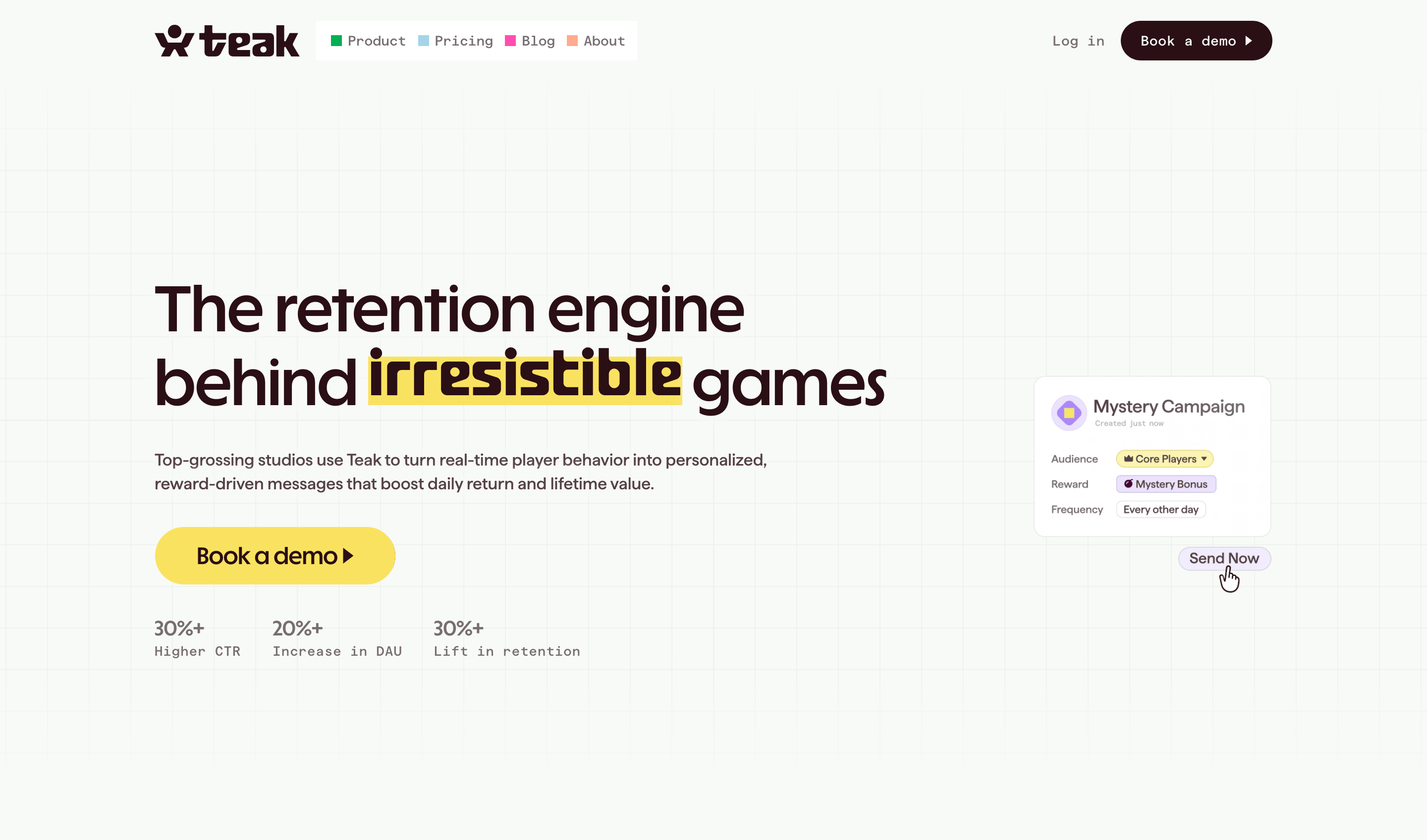 Teak Retention Hero Design