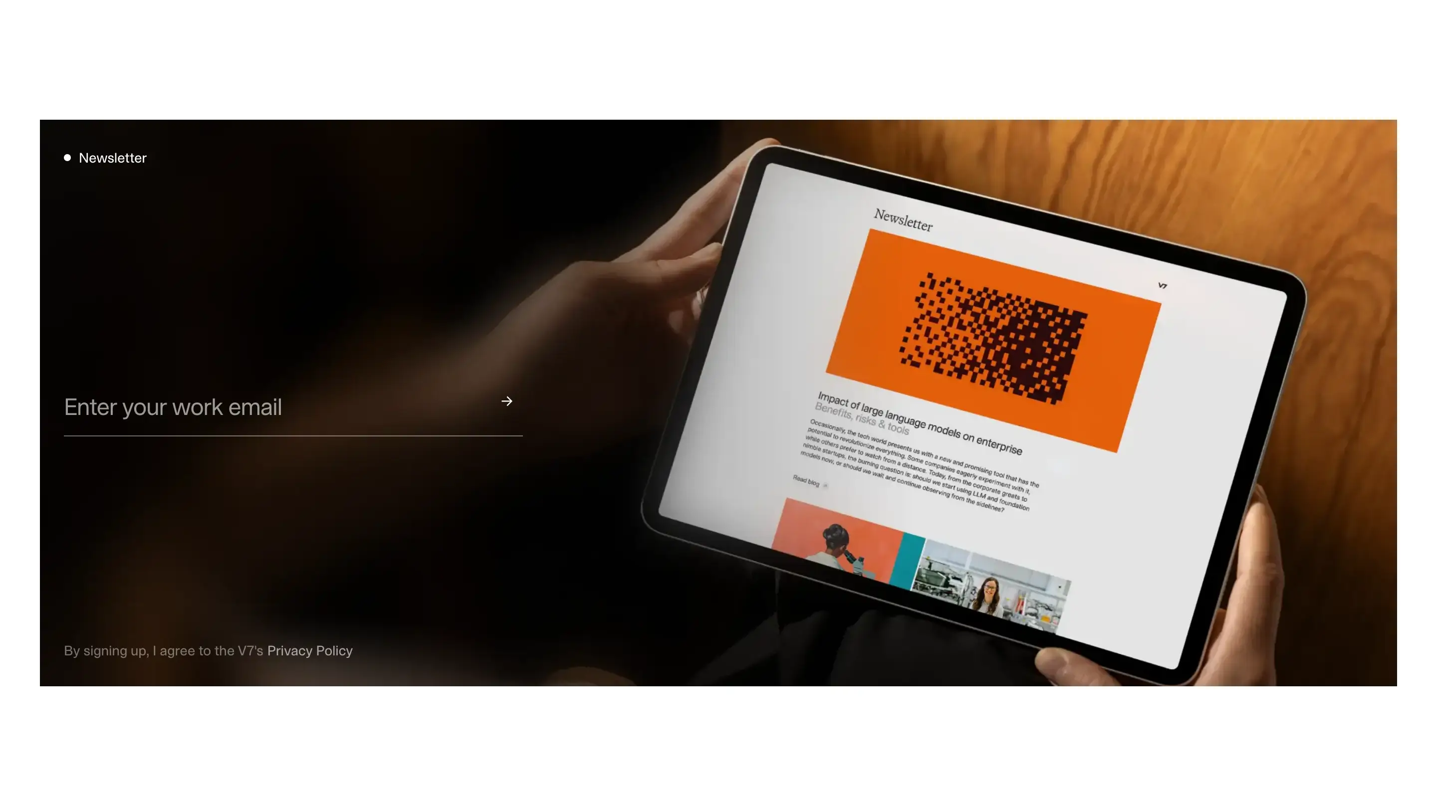 V7 Newsletter CTA Design