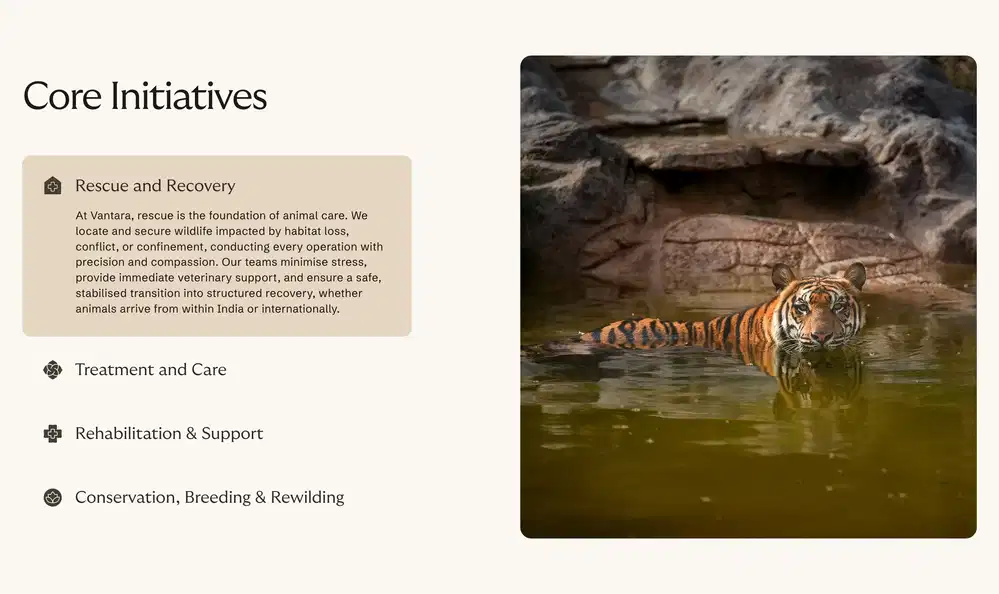 Vantara Conservation Feature Design