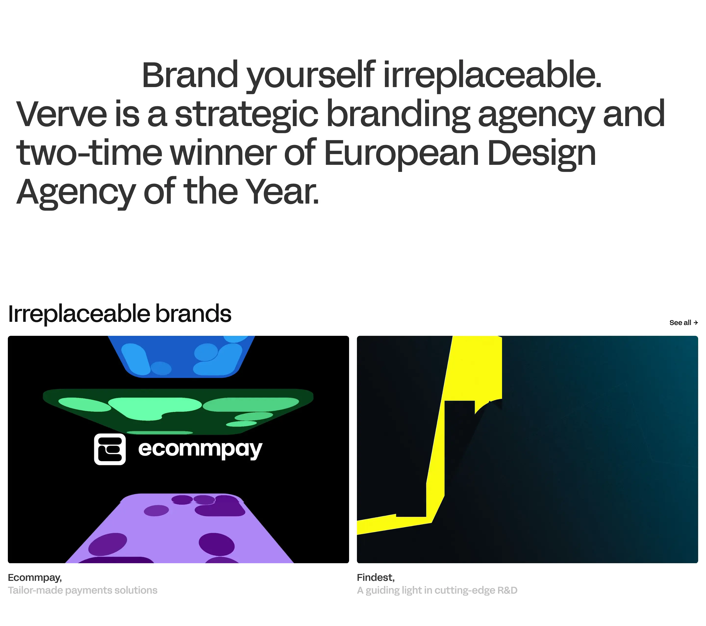 Verve Work Portfolio Design