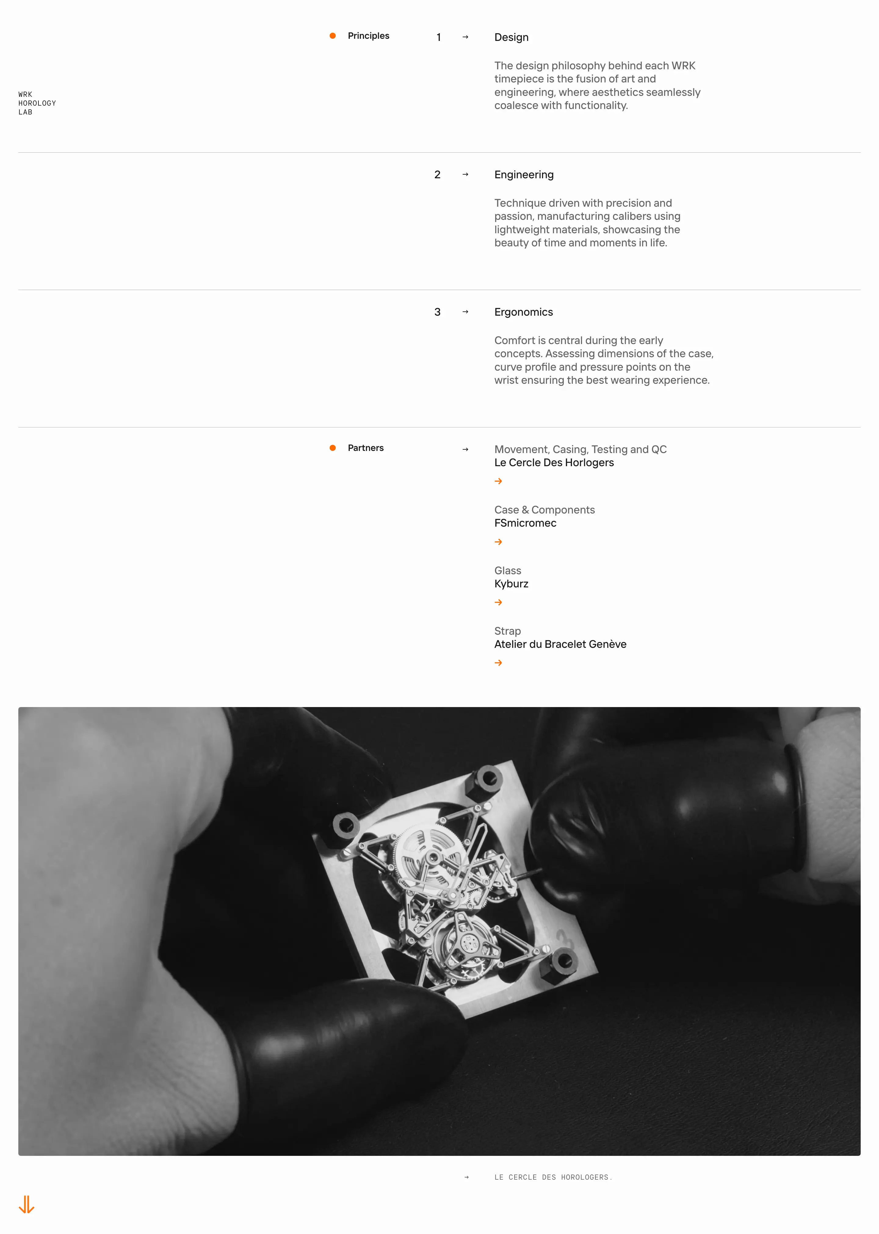 WRK Brand Values Feature Design