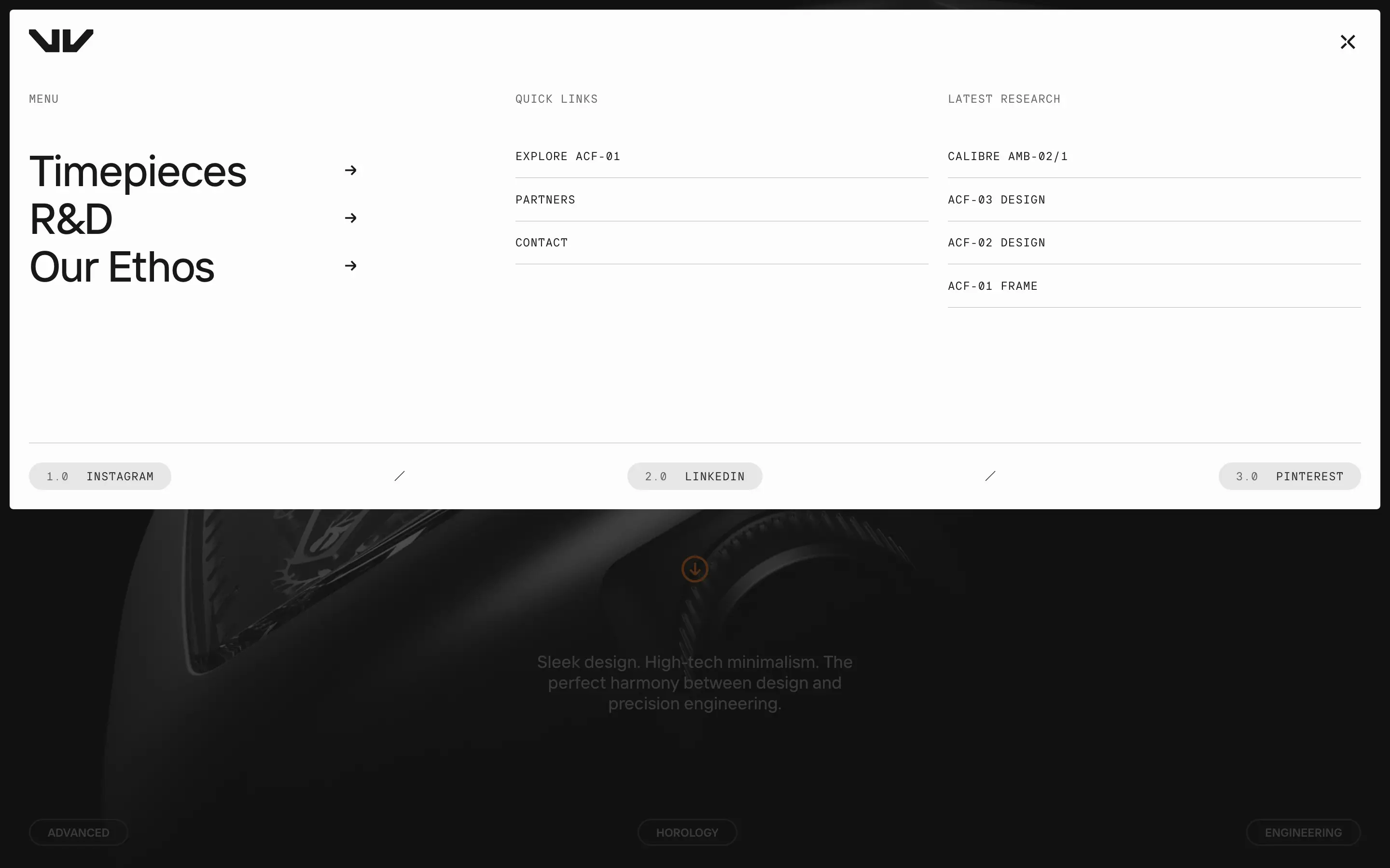 WRK Navigation Menu Overlay Design