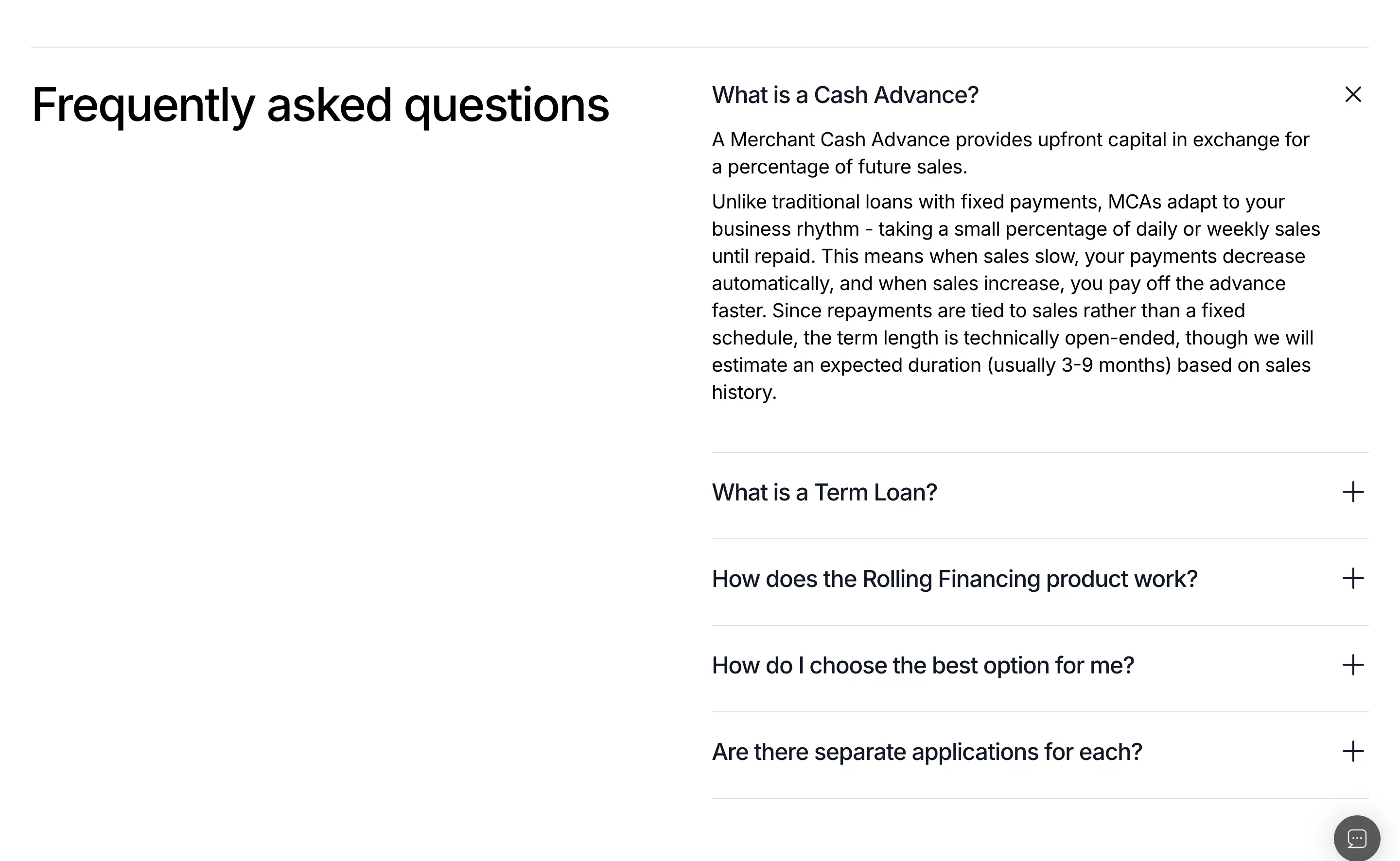 Wayflyer Support FAQ Design