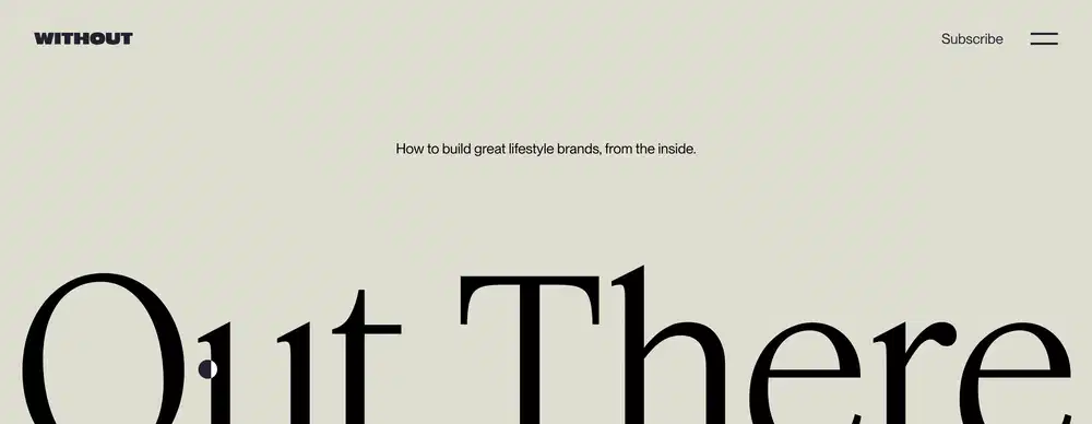 Without Brand Header Design