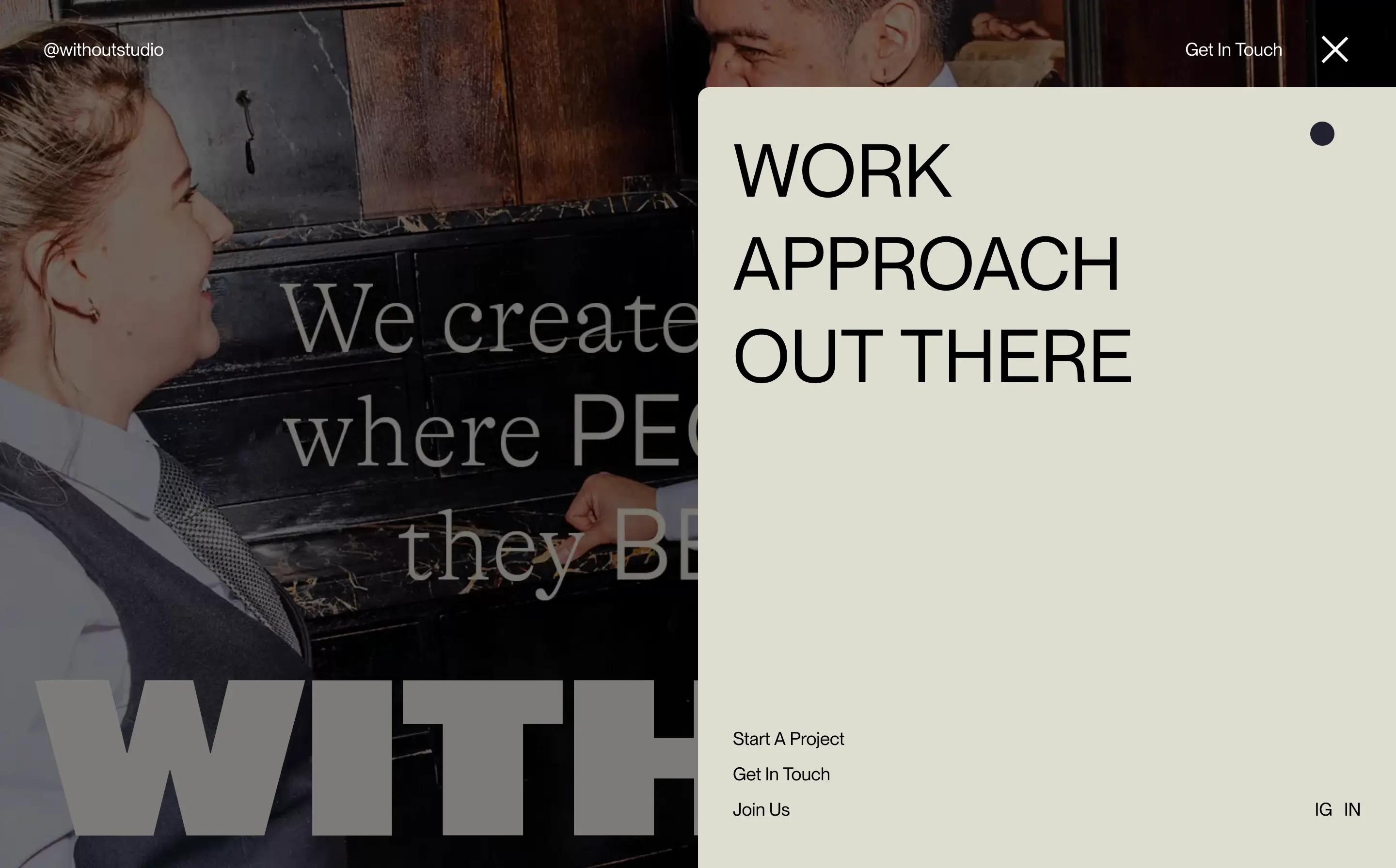 Without Menu Navigation Overlay Design