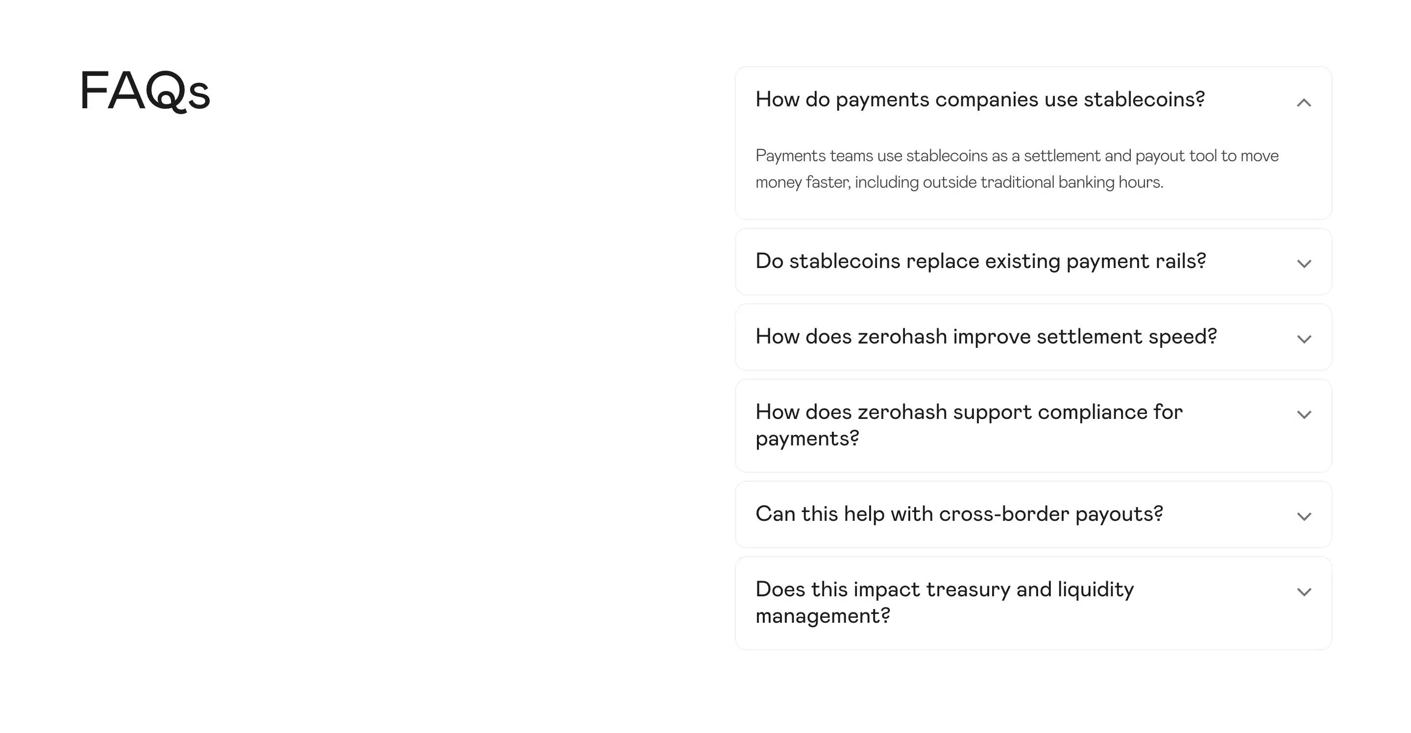 Zerohash Questions FAQ Design